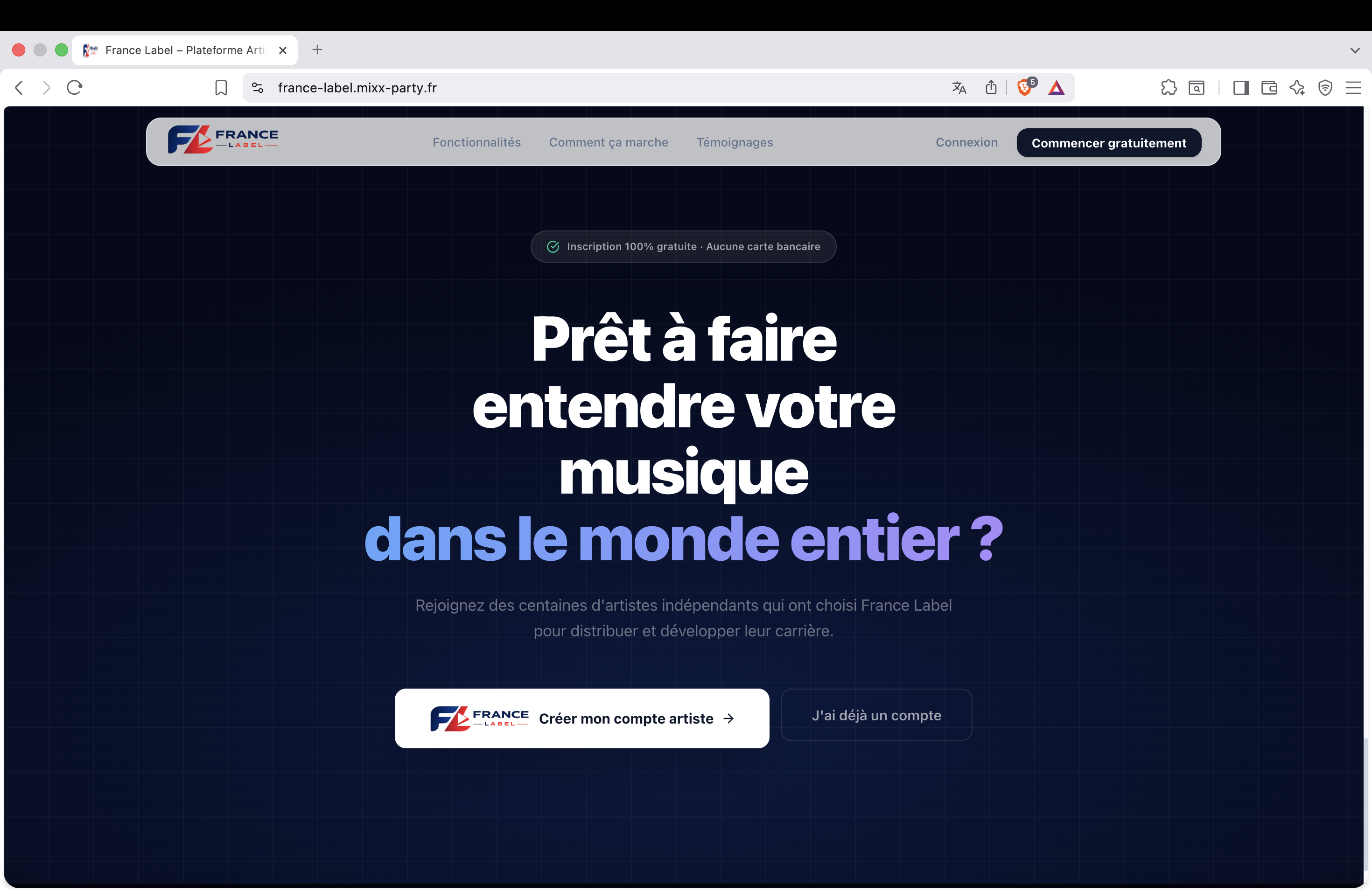 Mixx Party annonce le lancement officiel de la nouvelle plateforme France Label